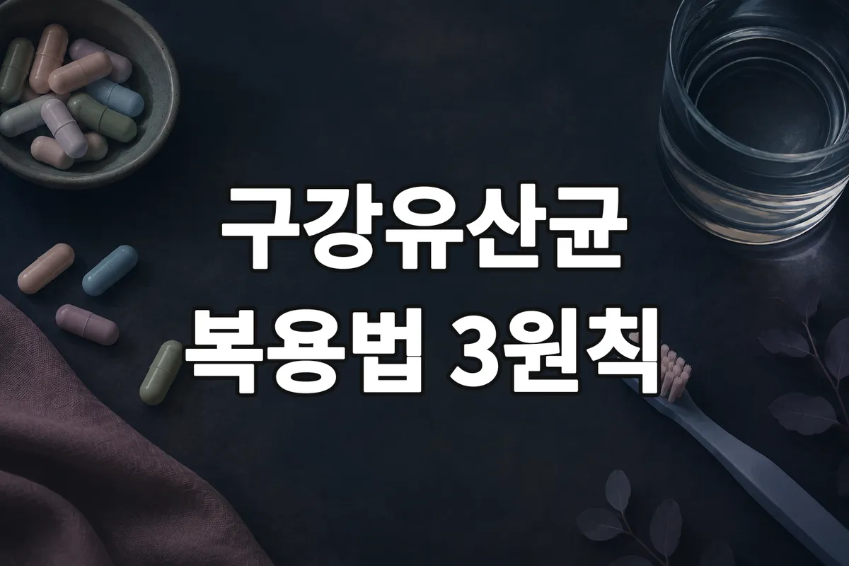 구강유산균 복용법 제대로 아는 3가지 기본 원칙