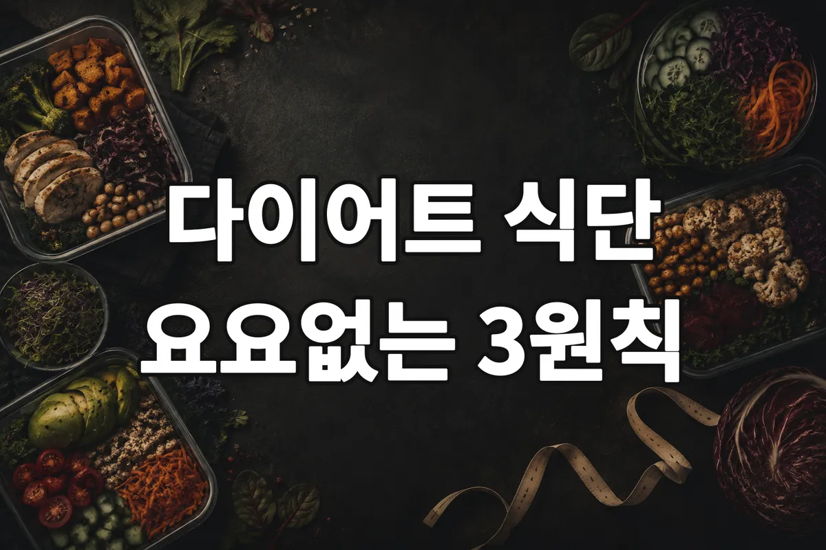 다이어트 식단 짜는 법과 요요 없이 유지하는 3가지 원칙