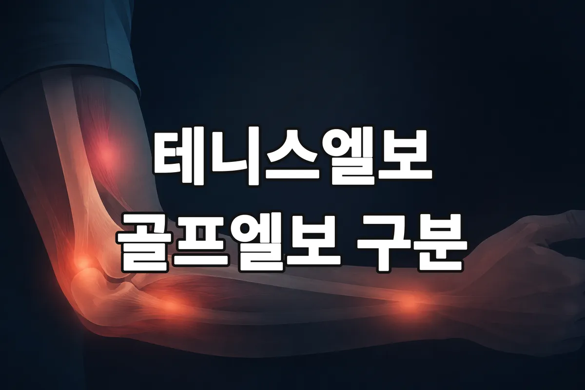 테니스엘보 증상, 골프엘보와 다른 통증 위치 구분법