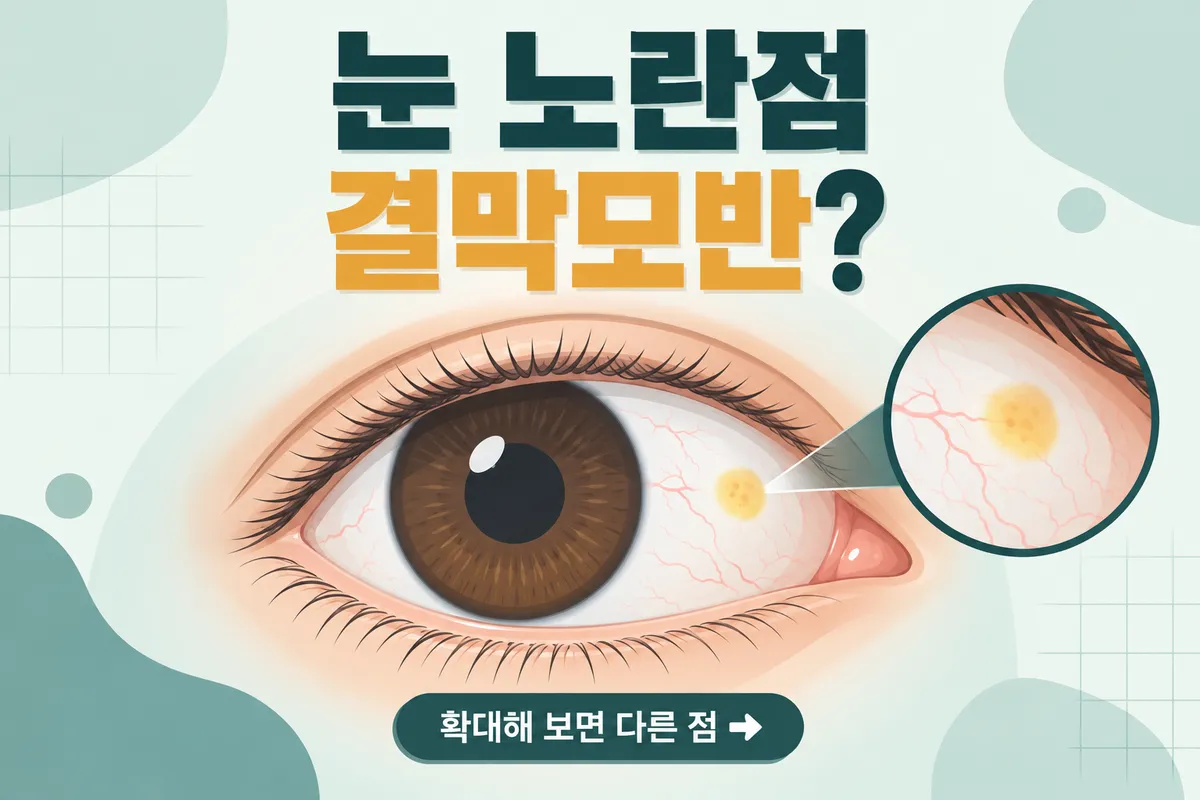 눈 흰자 노란색 점 원인, 결막모반 증상과 치료법 비교