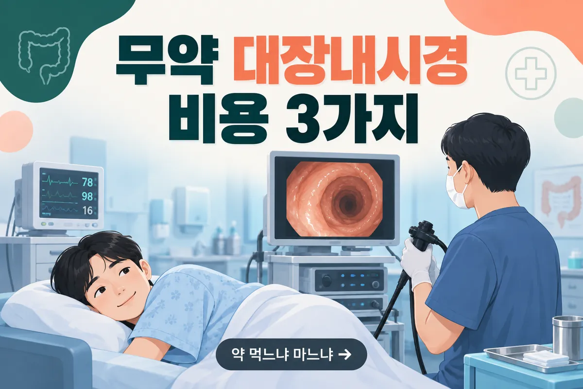 약안먹는대장내시경 진행순서와 비용 3가지 비교
