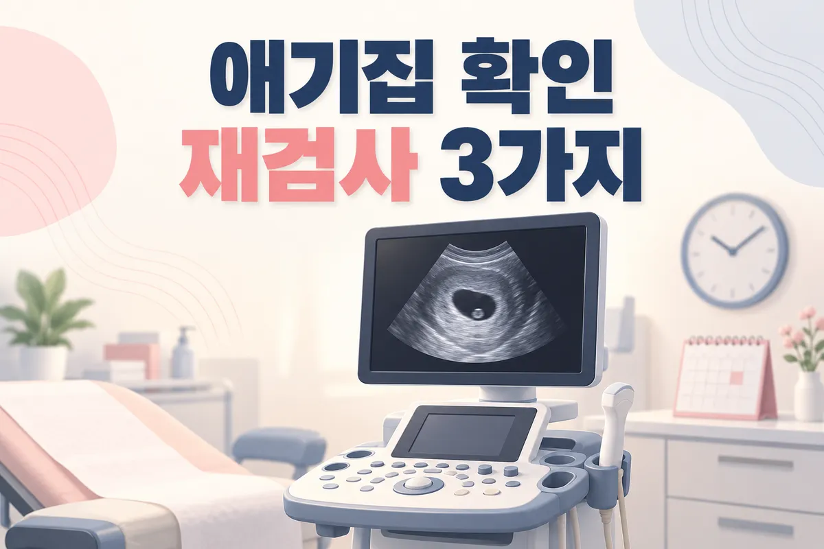 애기집 확인 시기 놓쳤을 때 재검사 방법 3가지
