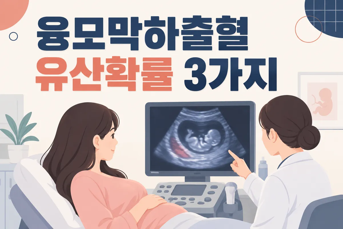 임신초기 융모막하출혈 유산 확률과 대처법 3가지