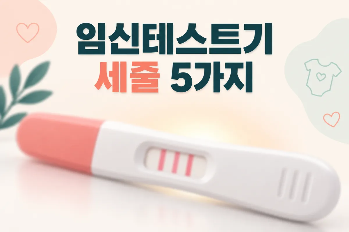 임신테스트기 세줄 나올 때 확인해야 할 5가지