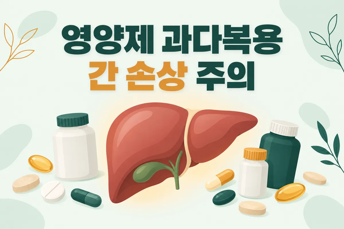 영양제 과다복용 간 손상, 증상과 안전 복용법