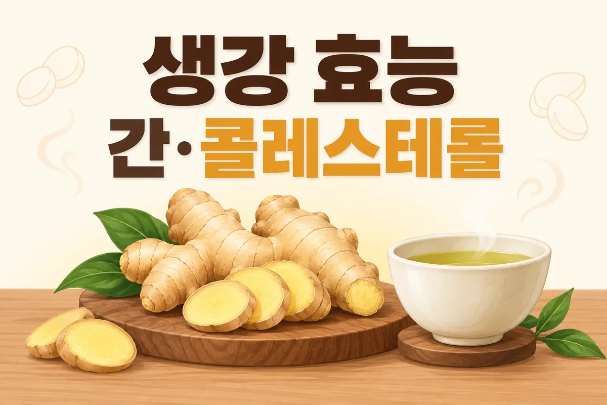 생강 효능 간 건강에 미치는 영향과 콜레스테롤 개선